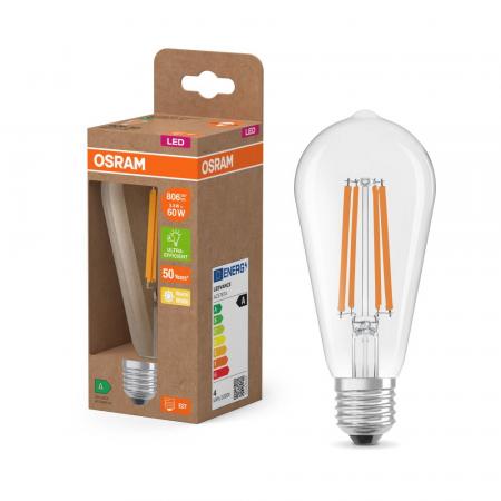 OSRAM E27 EDISON besonders effizientes LED Leuchtmittel 3,8W wie 60W 2700K warmweißes Licht